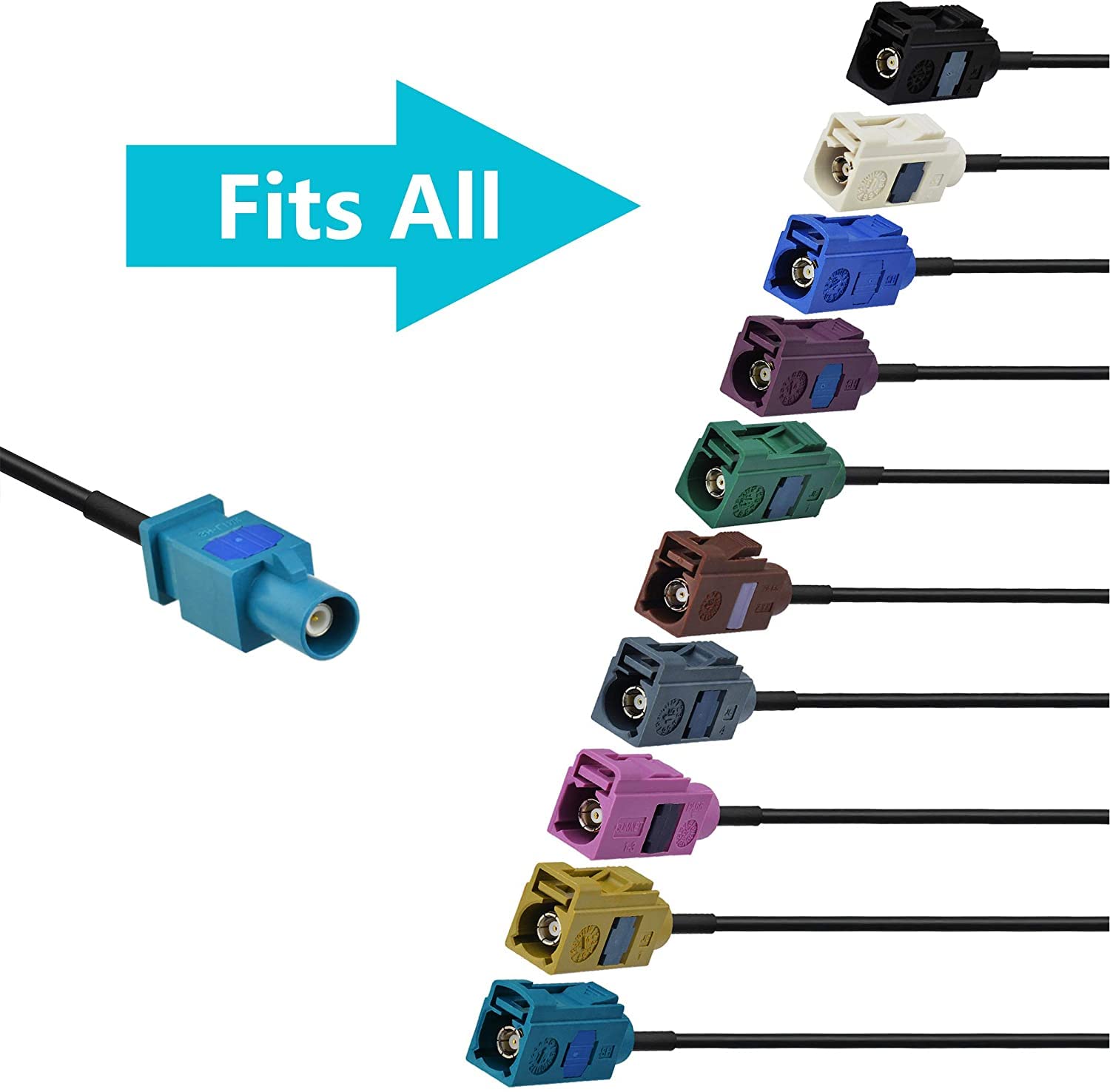 Foto 6 | Cable Adaptador De Antena De Radio Fm Am Estéreo Para Coche, Paquete De 2 Unidades | Bingfu - Venta Internacional.