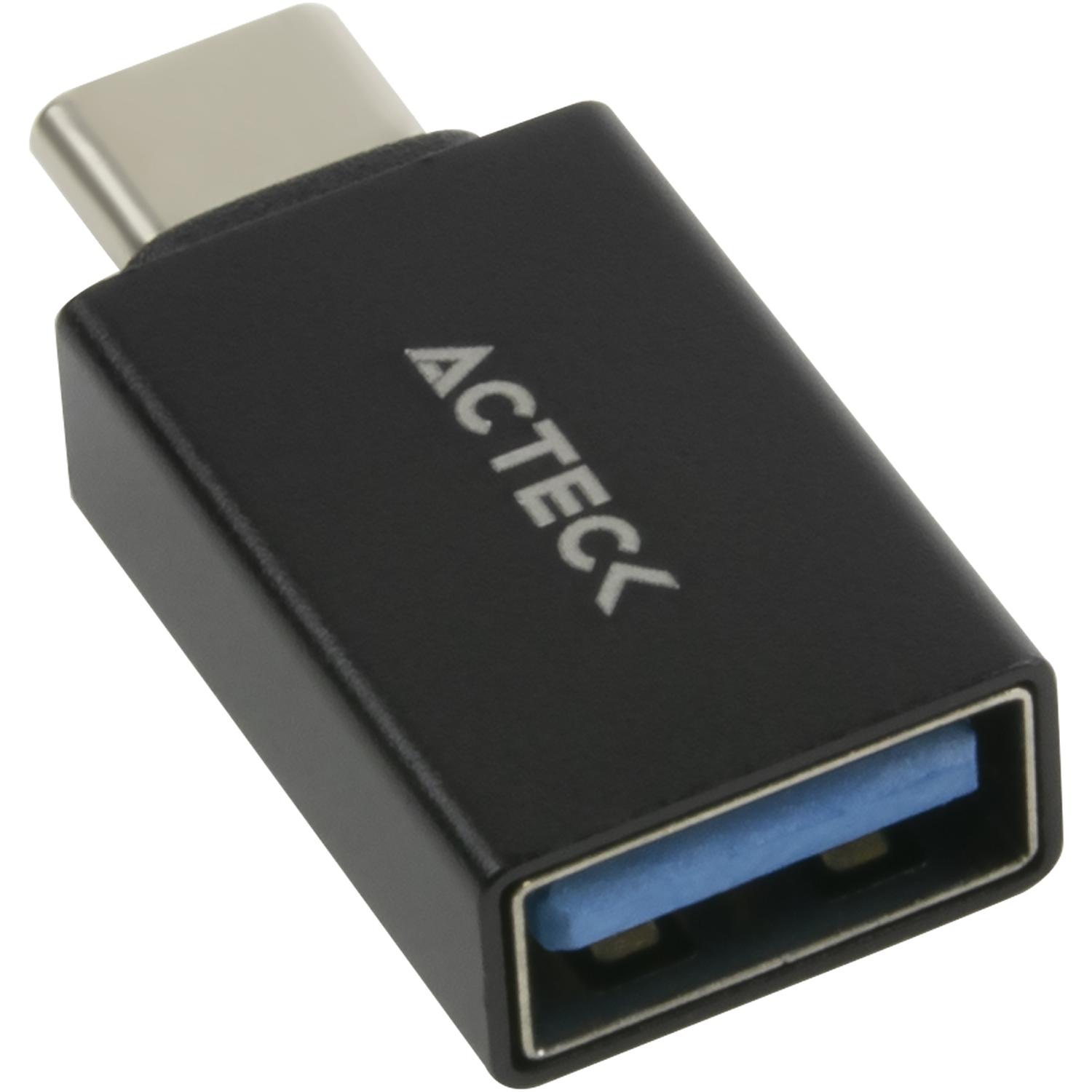 Adaptador Convertidor Acteck Shift Plus Usb Tipo C A Usb A 3.0 Negro