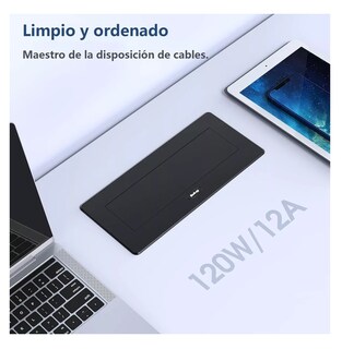 Foto 4 | Enchufe De Escritorio, Belug Placa De Contactos Y Puerto Usb Plegable Negro