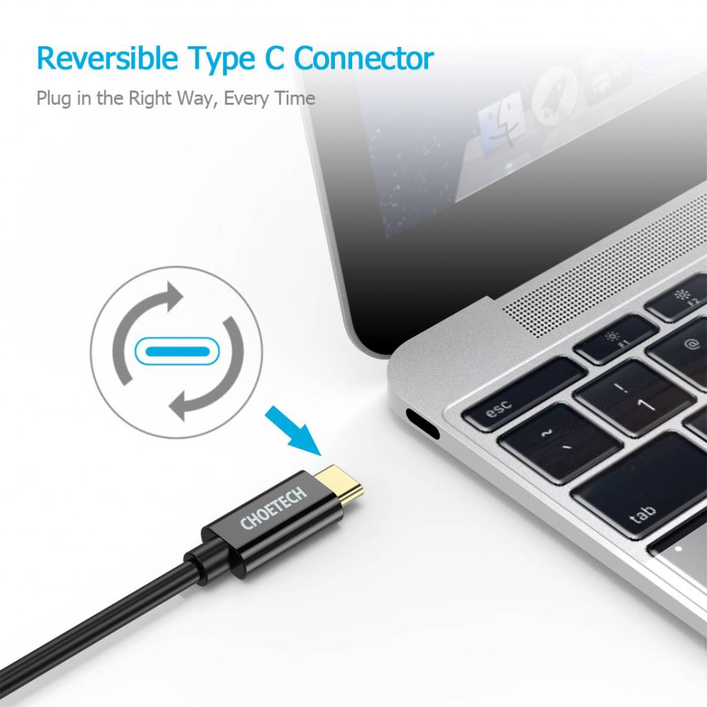 Foto 6 pulgar | Cable de Transmisión Choetech USB-C A VGA 1.8 m
