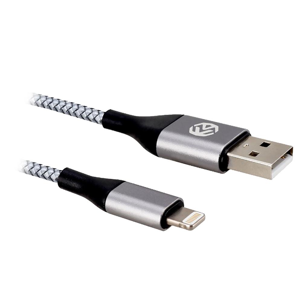 Foto 2 pulgar | Cable Acteck Usb A Lightning 1 Metro Nylon Trenzado Negro Ev-917575