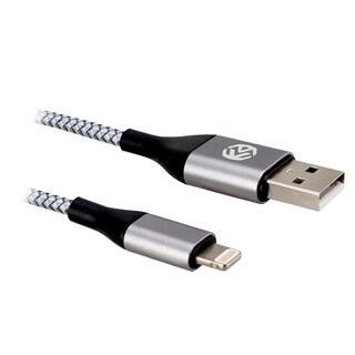 Foto 1 | Cable Acteck Usb A Lightning 1 Metro Nylon Trenzado Negro Ev-917575