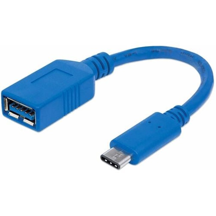 Foto 2 pulgar | Manhattan - Cable Usb-c V3.1, C-ah 15cm Azul
