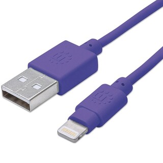 Foto 1 | Cable Usb A Lightning Manhattan Iphone Apple Morado 1 Metro 394239