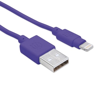 Foto 3 | Cable Usb A Lightning Manhattan Iphone Apple Morado 1 Metro 394239
