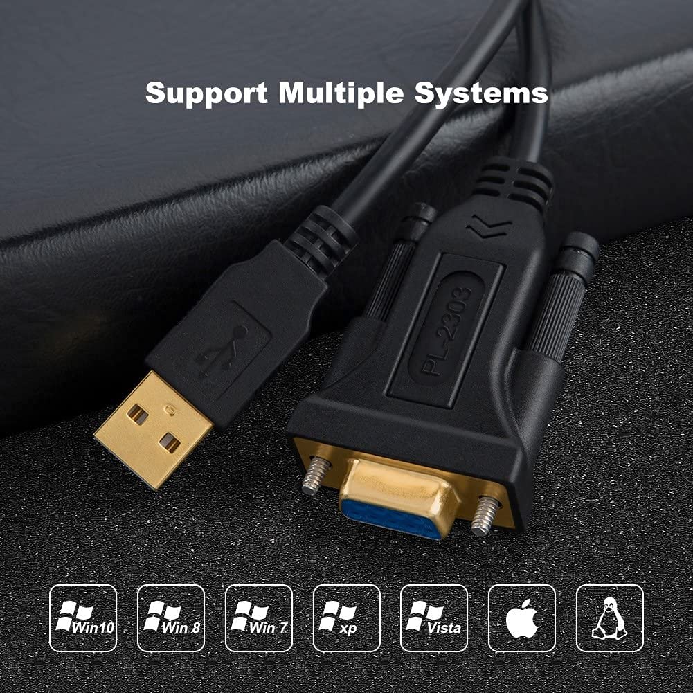 Foto 8 pulgar | Adaptador Usb A Rs232 Cablecreation Pl2303 Chipset 2 M Negro - Venta Internacional.