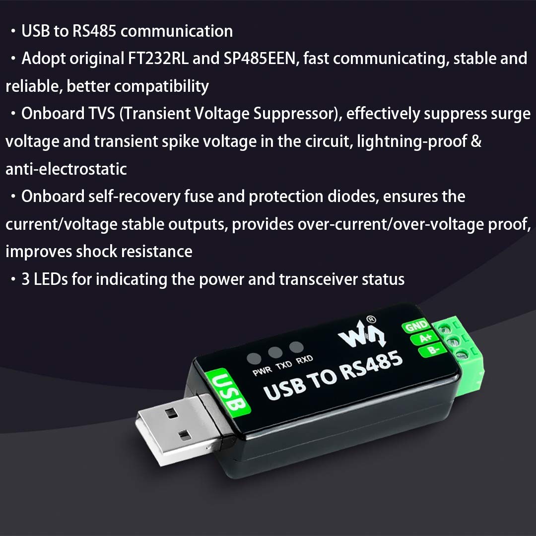 Foto 2 | Adaptador Industrial Convertidor Usb A Rs485 Ft232rl Sp485een - Venta Internacional.