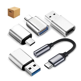 Foto 1 | 5 Piezas Usb Cable Tipo C Adaptador Otg Usb Tipo C A Usb 3.0 Lab.g Plata
