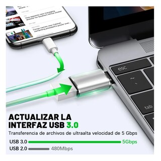 Foto 2 | 5 Piezas Usb Cable Tipo C Adaptador Otg Usb Tipo C A Usb 3.0 Belug Plata
