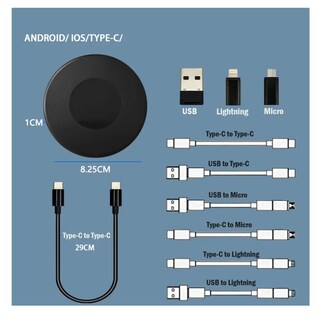 Foto 5 | Para Otg Usb/ Tipo C /lightning Cable Adaptador 6 Kit 60w Lab.g Negro