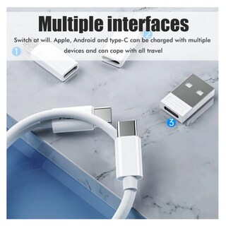 Foto 4 | Kit Adaptador Otg Usb C/tipo C/cable De Rayos Adaptado 5en 1 Belug Blanco