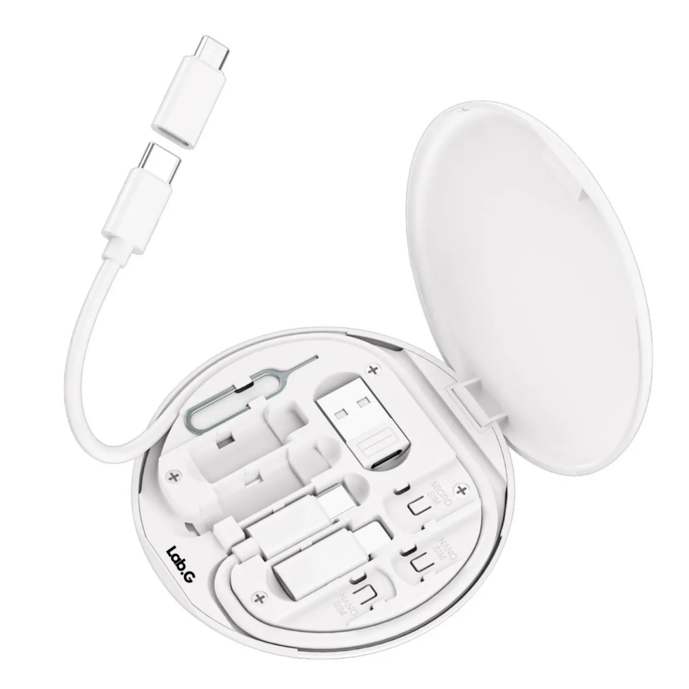 Foto 1 | Kit Adaptador Otg Usb C/tipo C/cable De Rayos Adaptado 5en 1 Lab.g  Blanco