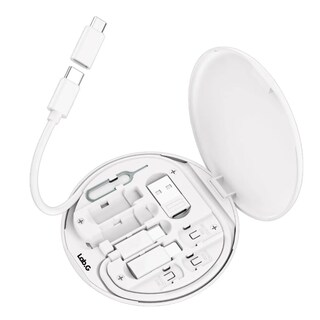 Foto 1 | Kit Adaptador Otg Usb C/tipo C/cable De Rayos Adaptado 5en 1 Lab.g Blanco