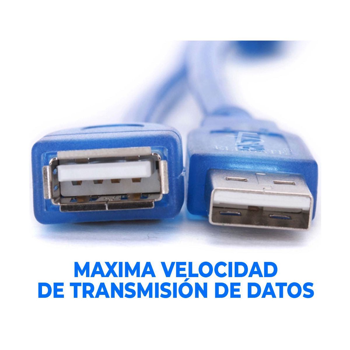 Foto 4 pulgar | Cable Extensión Usb 2.0 Macho A Hembra 1.5m Transferencia De Datos Y Carga