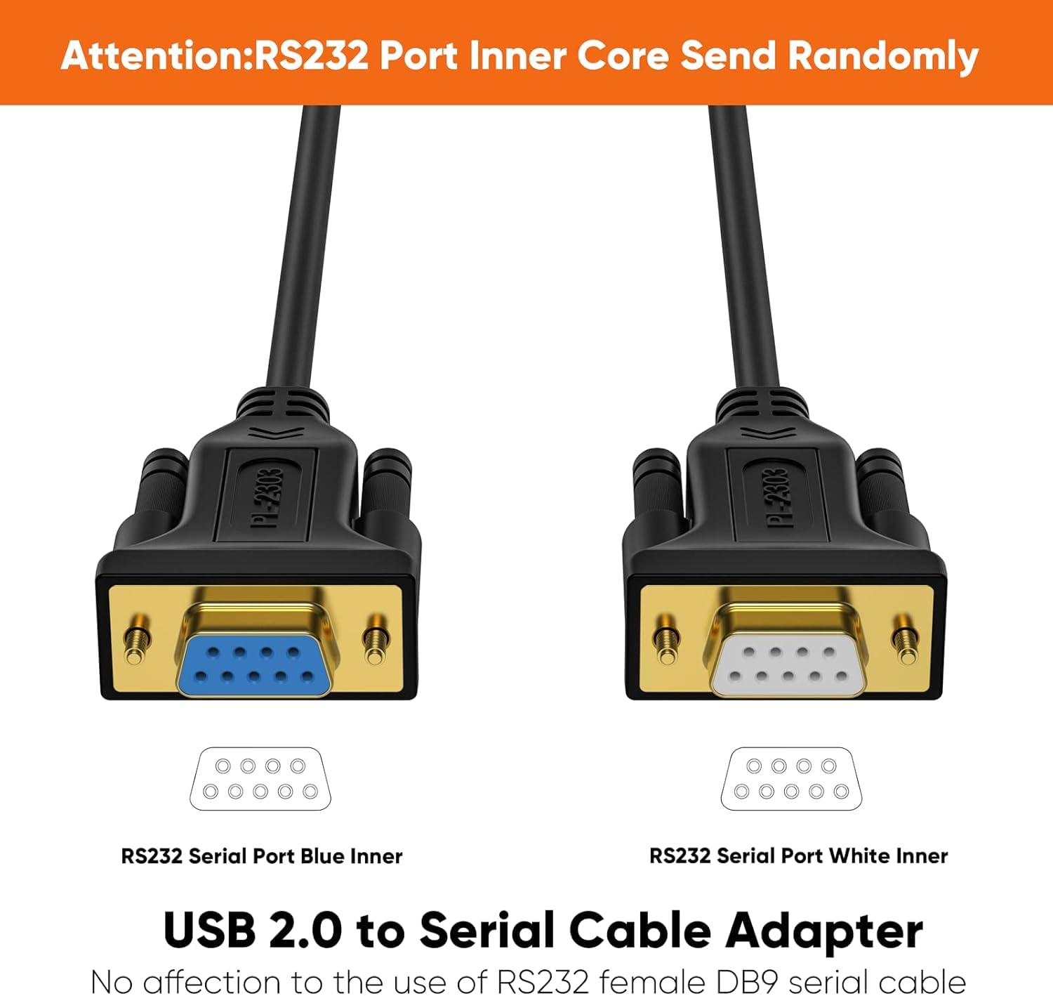 Foto 5 pulgar | Adaptador Usb A Rs232 Cablecreation Pl2303  Chip De 3 M  Paquete De 2 - Venta Internacional.