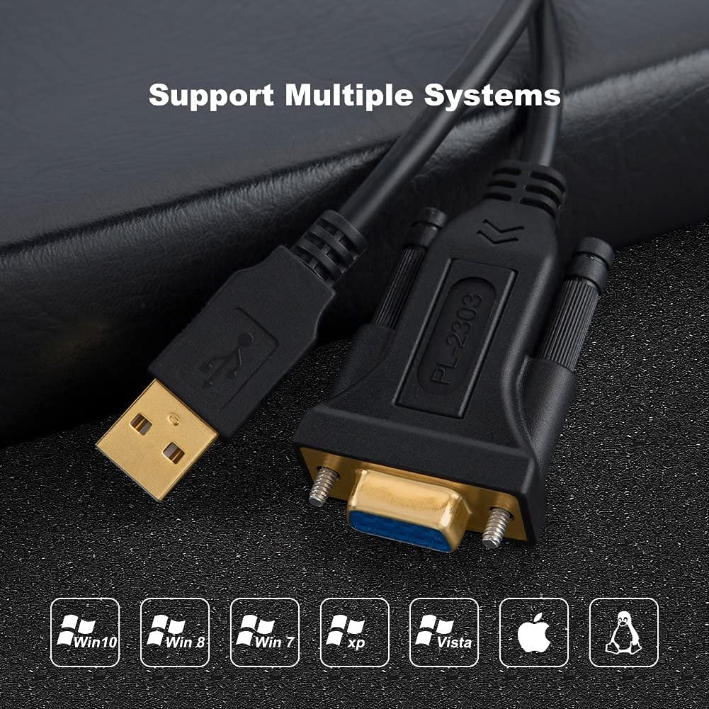Foto 8 pulgar | Adaptador Usb A Rs232 Cablecreation Pl2303  Chip De 3 M  Paquete De 2 - Venta Internacional.