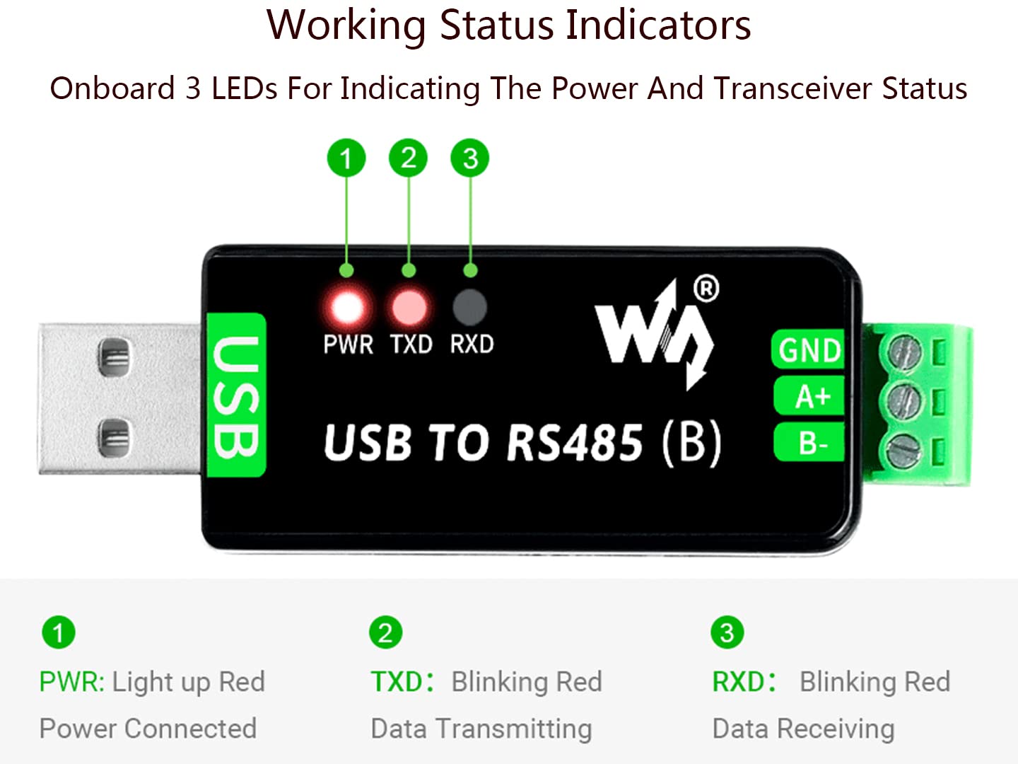 Foto 7 pulgar | Adaptador Bidireccional De Convertidor Usb A Rs485 Industrial - Venta Internacional.