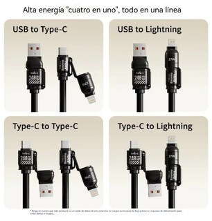 Foto 4 | Xtellar Cable Usb-c Multipuerto De Carga Rápida 240w Para Coche Y Dispositivos Móviles