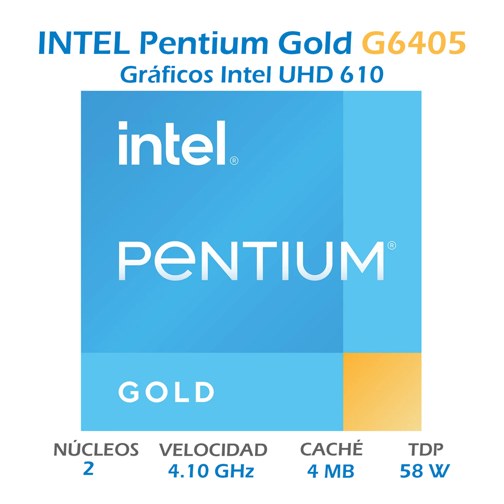 Foto 3 pulgar | Procesador Intel Pentium Gold G6405 4.10ghz Dual Core 1200 Bx80701g6405