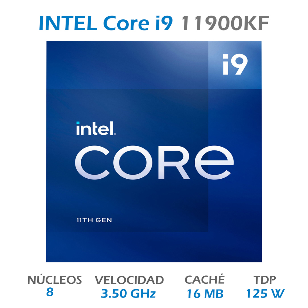 Foto 3 pulgar | Procesador Intel Core I9 11900kf 3.5 Ghz 8 Core 1200 Bx8070811900kf color Azul