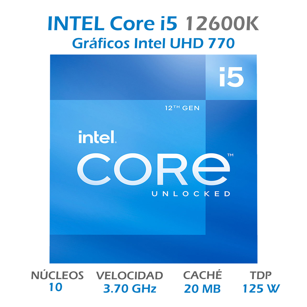 Foto 3 pulgar | Procesador Intel Core I5 12600k 3.7 Ghz 10 Core 1700 Bx8071512600k color Azul