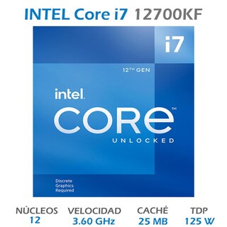Foto 2 | Procesador Intel Core I7 12700kf 3.6 Ghz 12 Core 1700 Bx8071512700kf color Azul