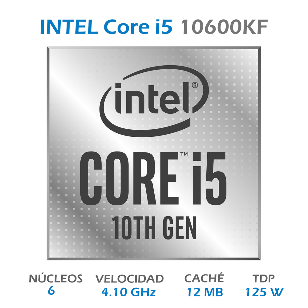 Foto 3 pulgar | Procesador Intel Core I5 10600kf 4.1 Ghz 6 Core 1200 Bx8070110600kf color Azul