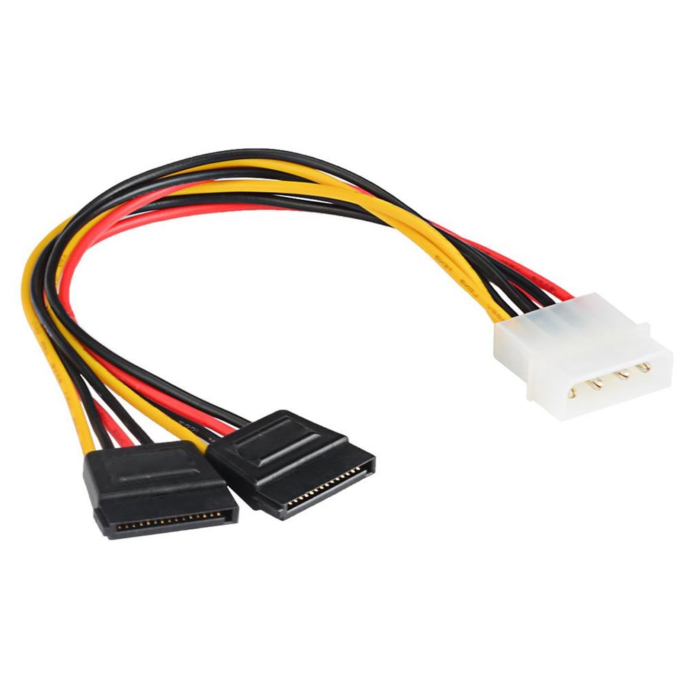 Cable de Poder Brobotix 2x Sata 4 Pines Macho Molex Hembra 15 cm 102259