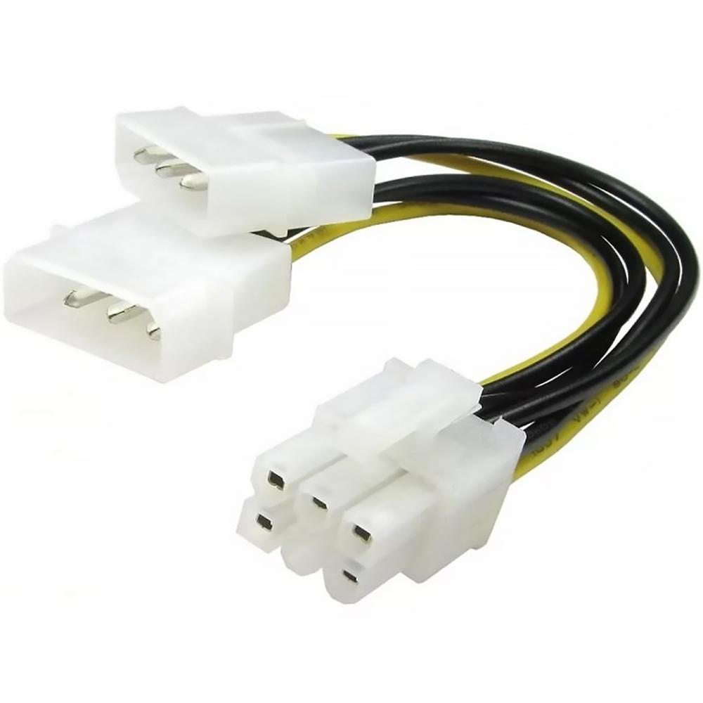 Cable De Poder Xcase Ide 2x 4 Pin A Pcie 6 Pines Acccable09