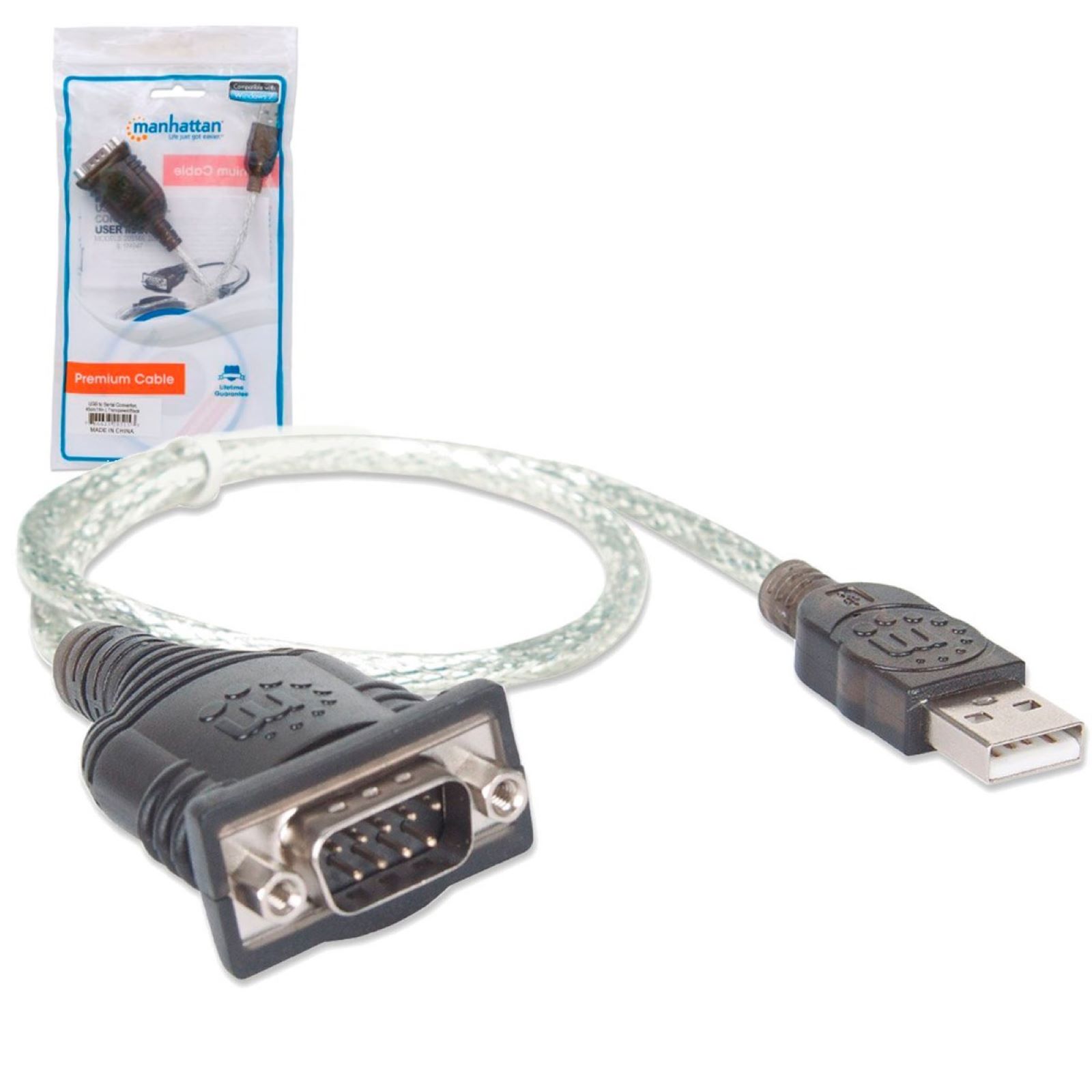 Convertidor Usb A Serial Manhattan Db9m  45cm