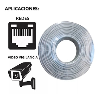 Foto 2 | Bobina Cable Utp Cat 5e 100 m Exterior Dob Eo Safe Imports Esi-9687 Gris