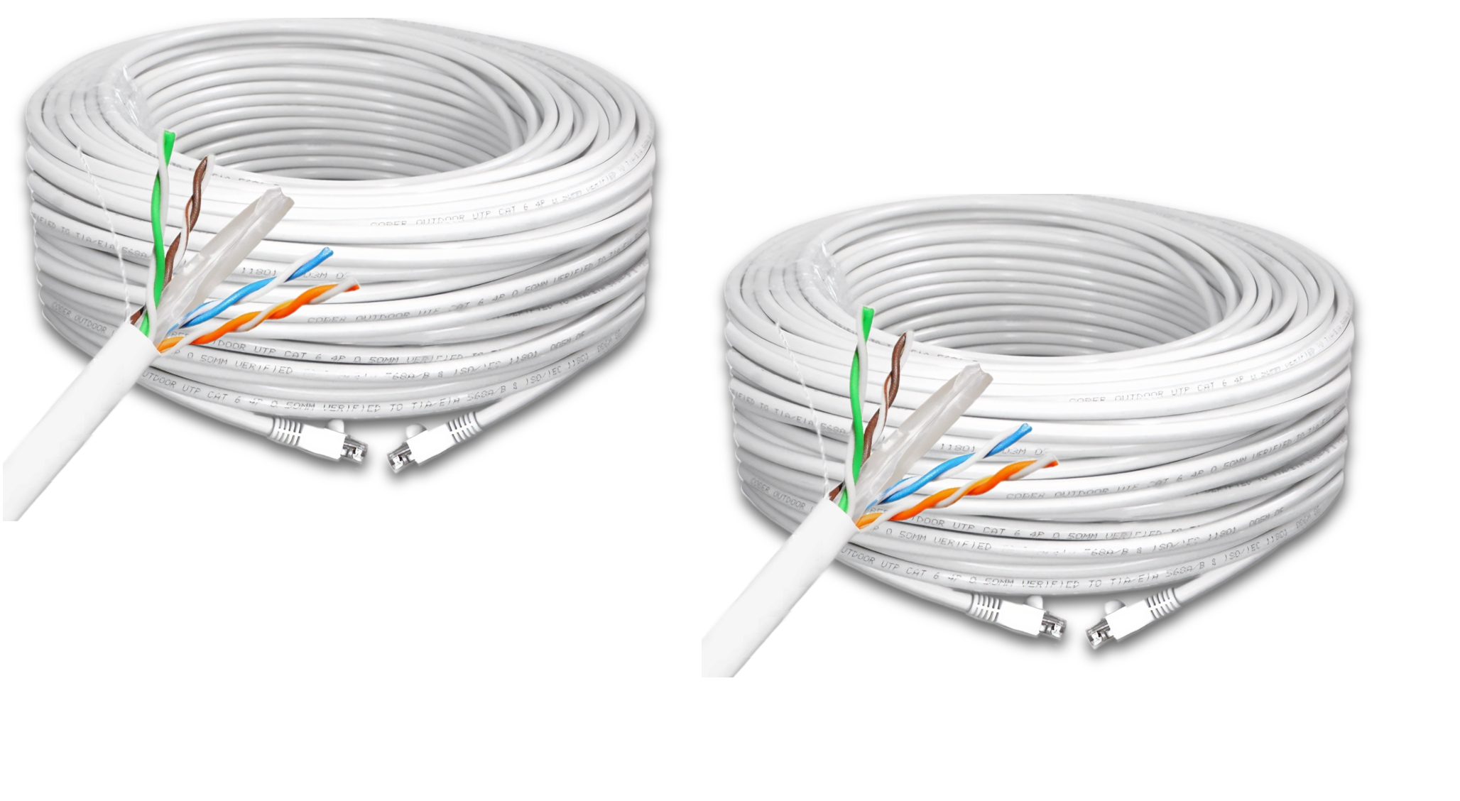 Paquete de 2 Cables Prodotty Utp Poe Cat 6a P/interior 5m Blanco C/u