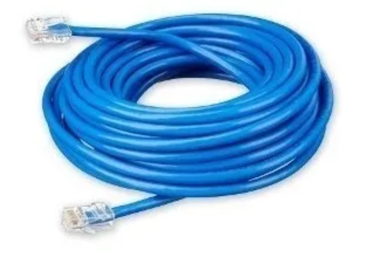 Cable De Red Ethernet De 25 Metros, Utp  Cat6e Color Azul Con Conectores Rj45.