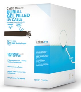 Foto 1 | Bobina De Cable De 305 M, Cat5e Color Negro, Con Gel, Para Intemperie, Doble Forro Extrema Humedad, Bajo Tierra, Ul,