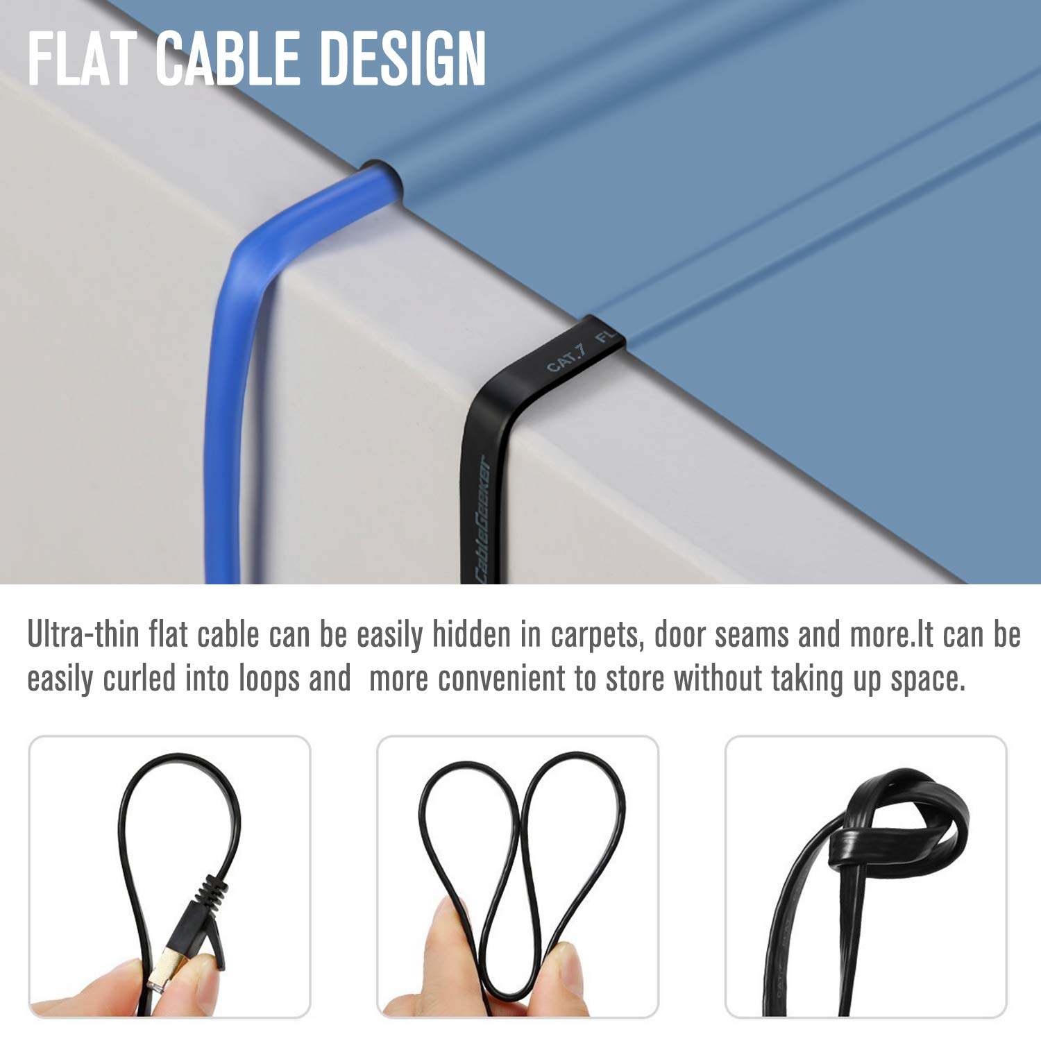 Foto 7 pulgar | Cable De Conexión Ethernet Cablegeeker Cat7 Blindado 30 M Negro - Venta Internacional.