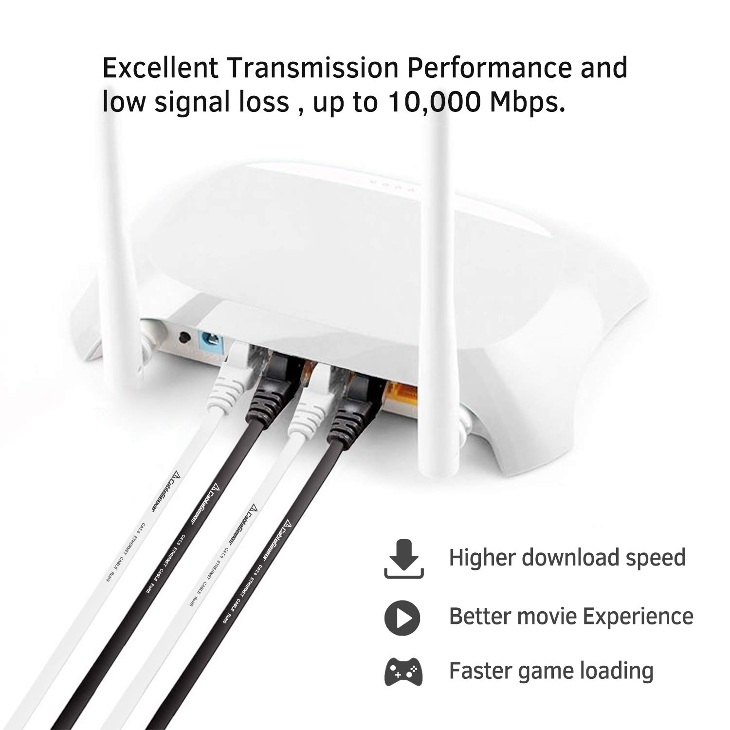 Foto 7 | Cable De Conexión Ethernet Cablegeeker Cat7 Blindado 30 M Negro - Venta Internacional.