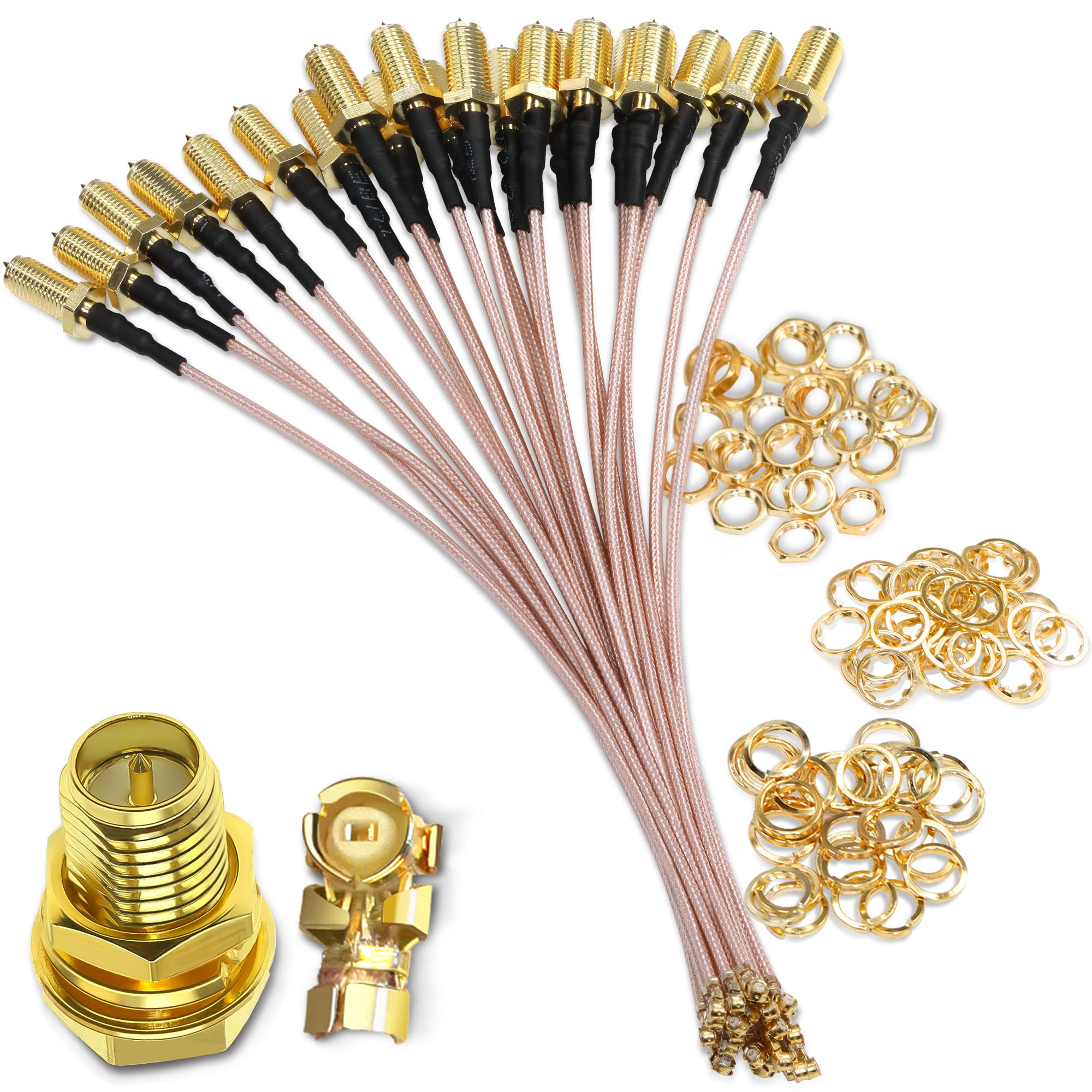 Cable Coaxial Tuolnk Rp-sma A Ipx Mhf U.fl Ipex-1, 10 Cm, 5 Unidades - Venta Internacional.