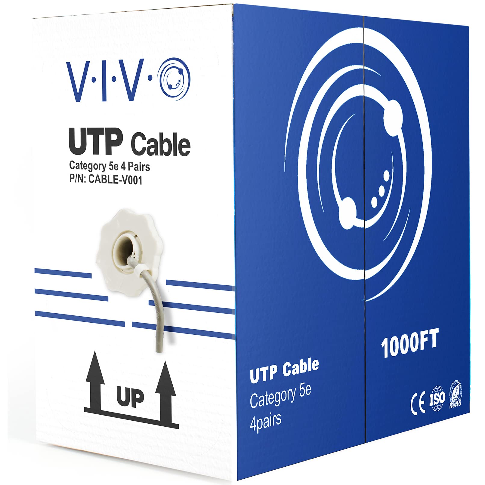 Foto 2 pulgar | Cable Ethernet Vivo Cca Cat5e 24 Awg 305 M Gris Para Interiores - Venta Internacional.