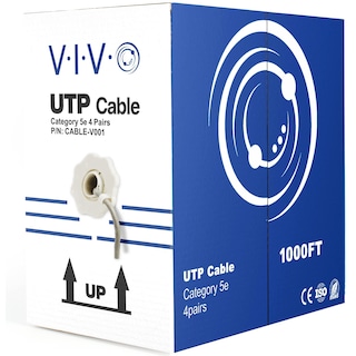 Foto 1 | Cable Ethernet Vivo Cca Cat5e 24 Awg 305 M Gris Para Interiores - Venta Internacional.