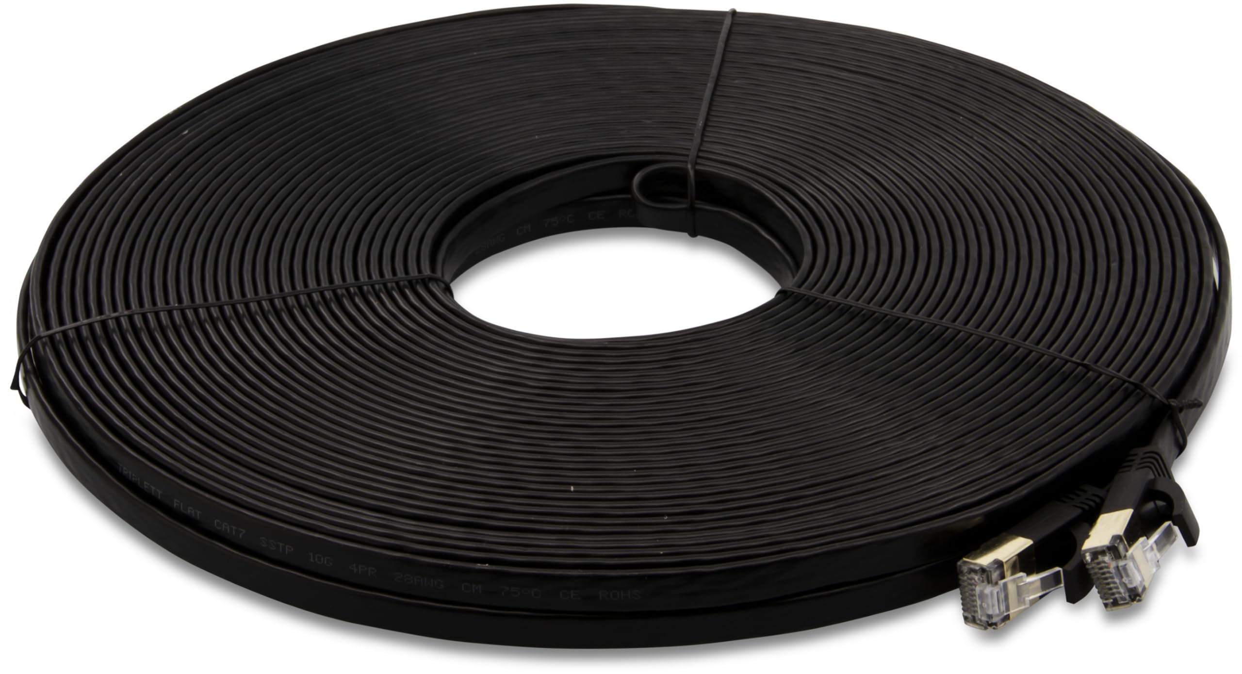 Foto 1 | Cable De Conexión Triplett Cat7 Plano Negro De 75 Pies (23 M) - Venta Internacional.