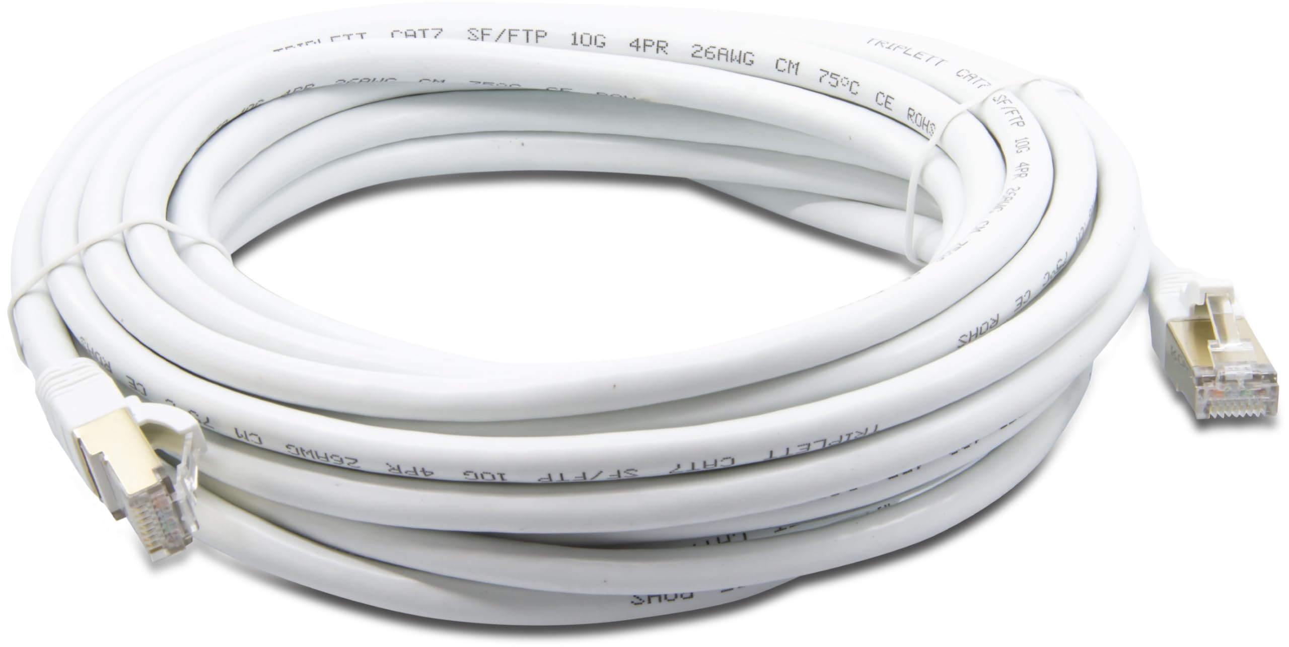 Foto 2 pulgar | Cable De Conexión Triplett Cat7 Sf/ftp 26 Awg  7 6 M  Blanco - Venta Internacional.