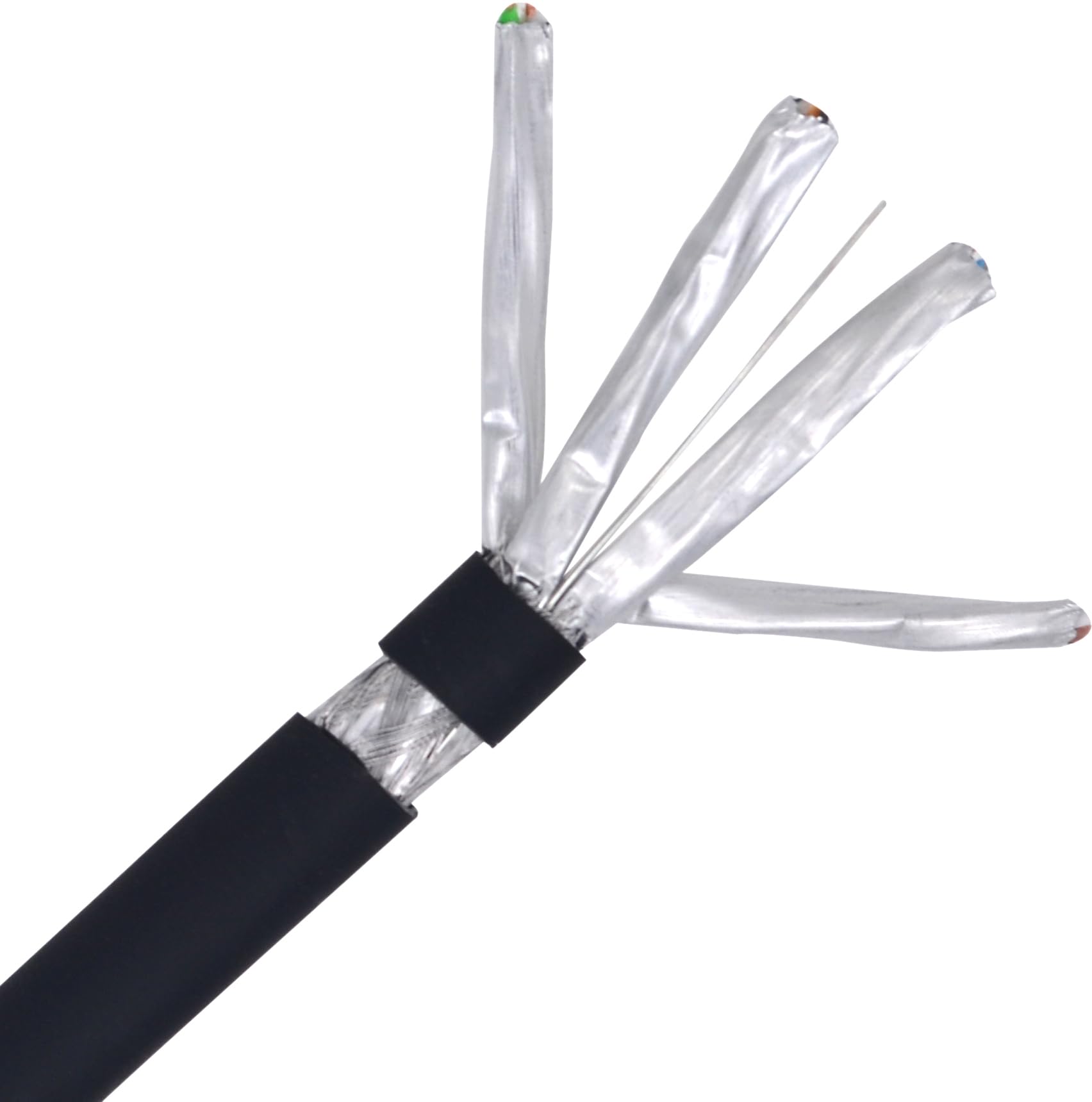 Foto 2 pulgar | Cable De Conexión Triplett Cat7 F/ftp Trenzado Negro De 75 Pies - Venta Internacional.