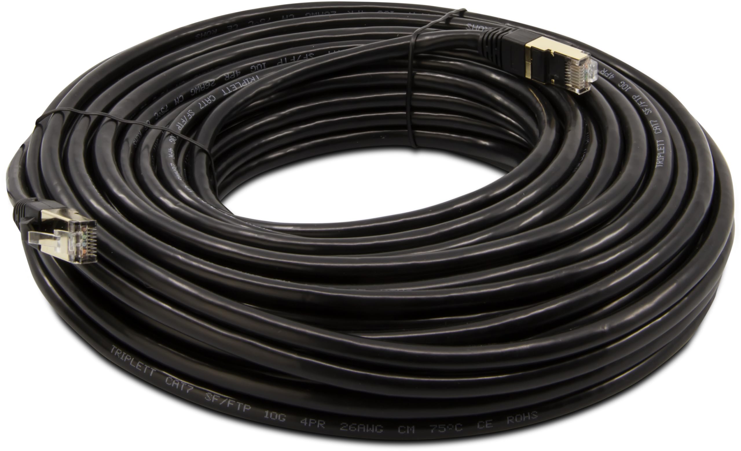 Foto 5 pulgar | Cable De Conexión Triplett Cat7 F/ftp Trenzado Negro De 75 Pies - Venta Internacional.
