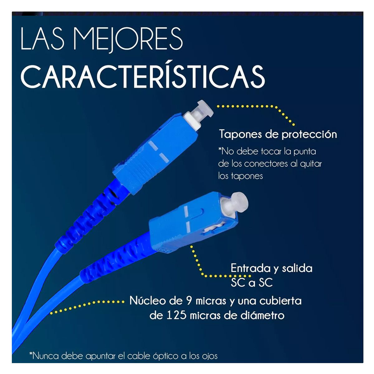 Foto 6 pulgar | Cable De Fibra Óptica 15m Conectores Sc Apc  Alta Velocidad Y Precisión Para Módem Y Redes Ftth
