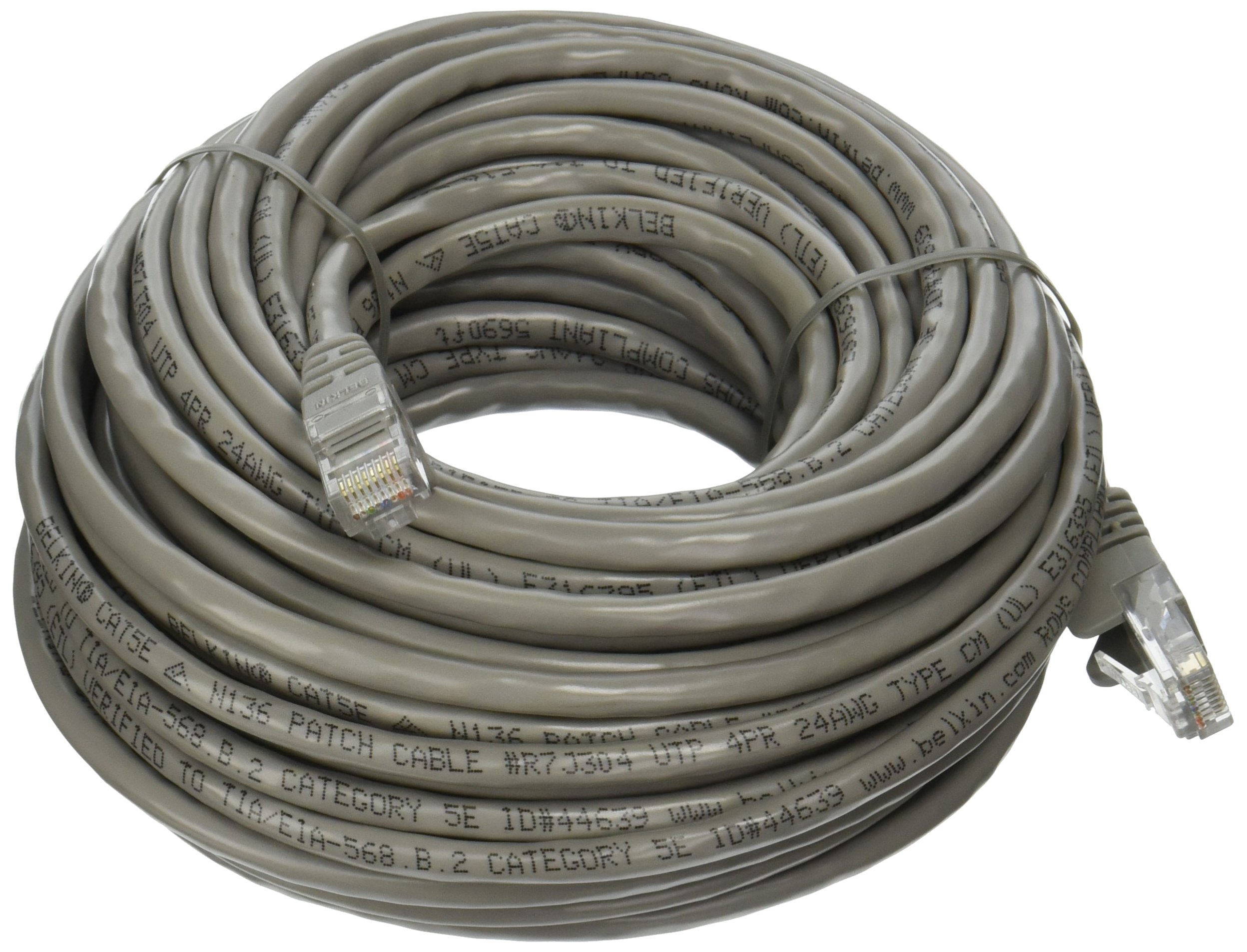 Cable De Conexión Belkin Snagless Cat5e Rj45m/rj45m 50 Cm Gris - Venta Internacional.