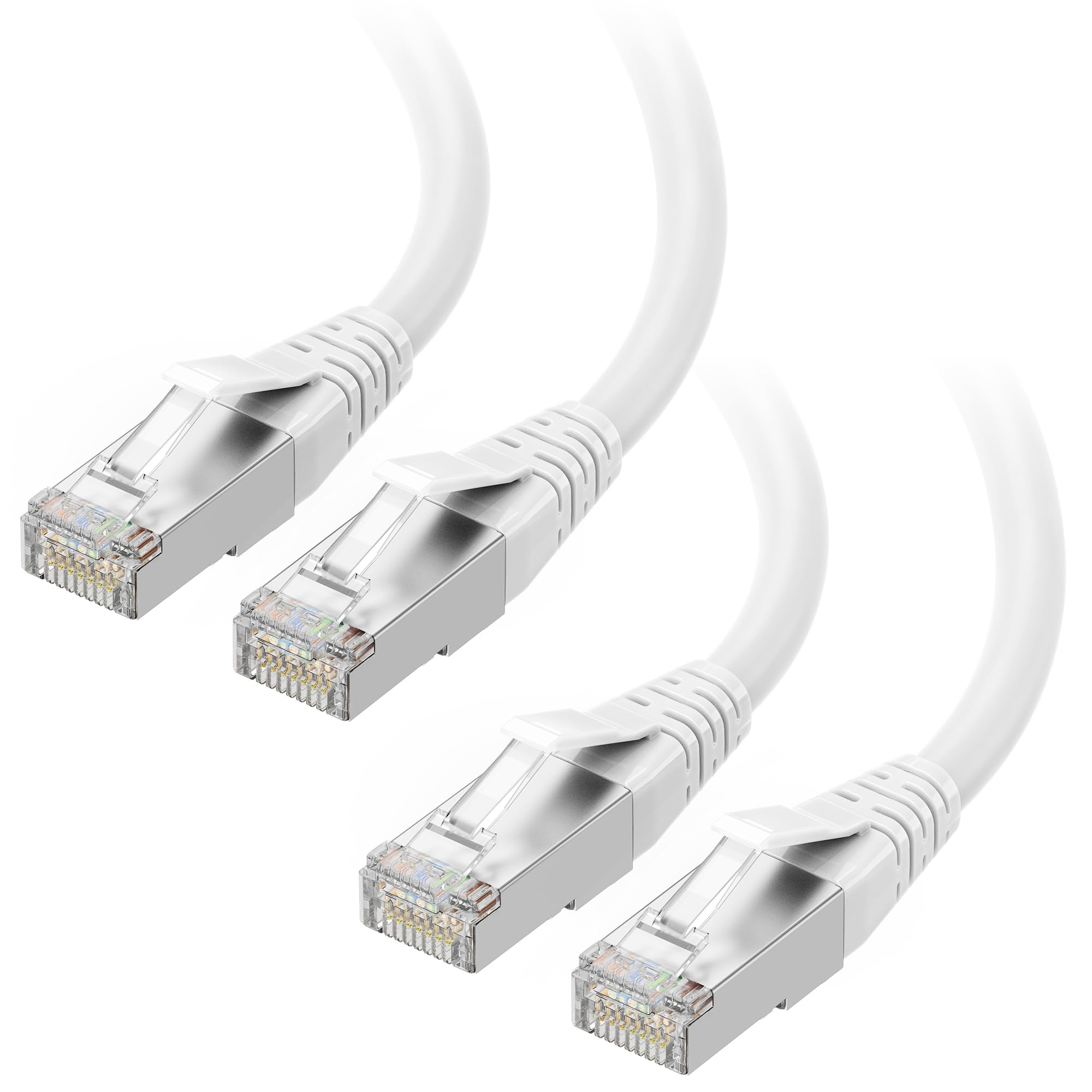 Cable Ethernet Matters Cat8  40 Gbps  Blindado  3 M  Blanco - Venta Internacional.