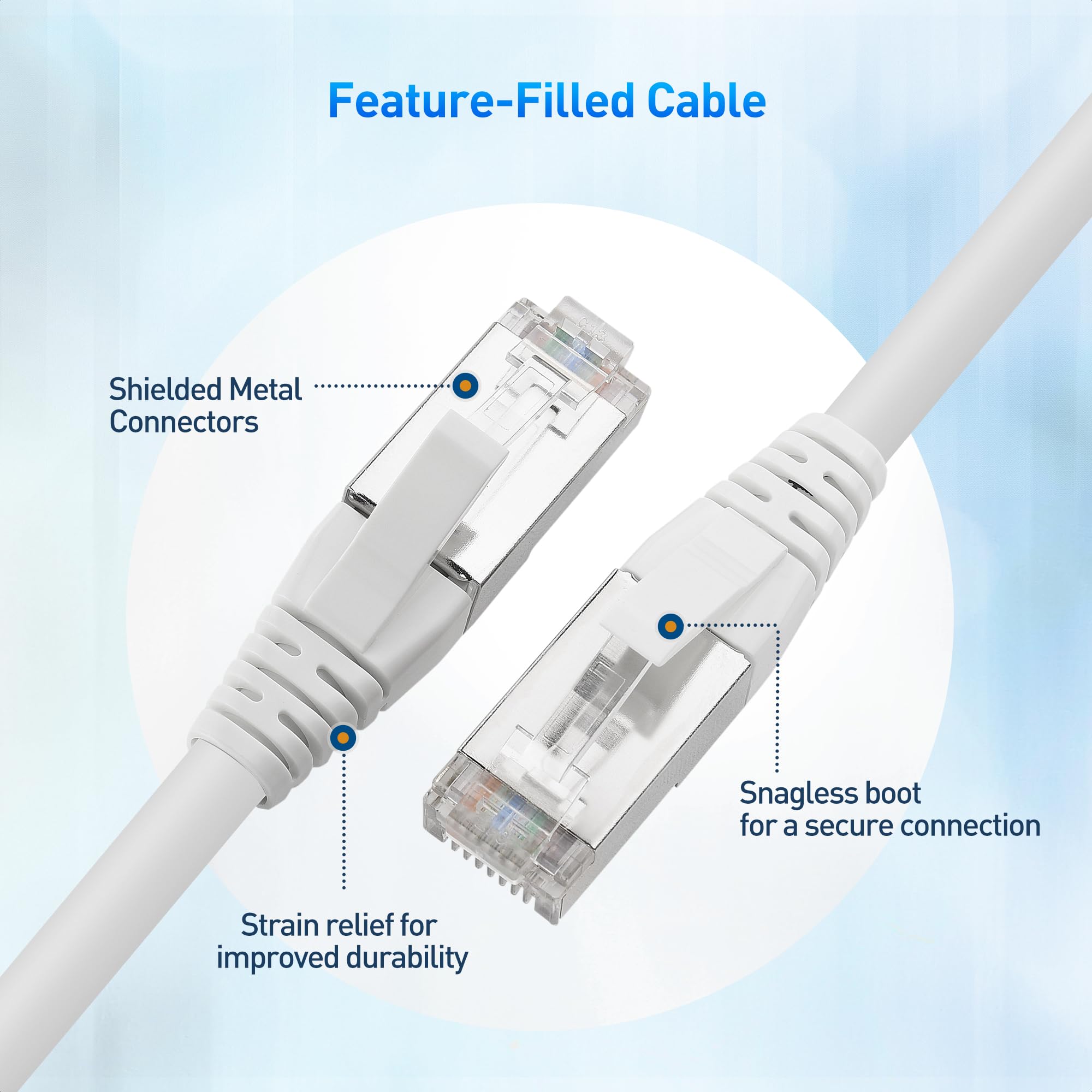 Foto 6 pulgar | Cable Ethernet Matters Cat8  40 Gbps  Blindado  3 M  Blanco - Venta Internacional.