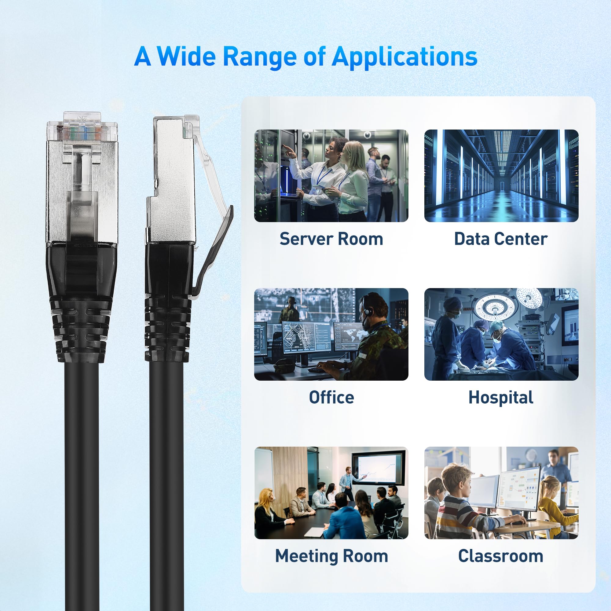 Foto 8 pulgar | Cable Ethernet Matters Cat8  40 Gbps  25 Pies  Negro - Venta Internacional.