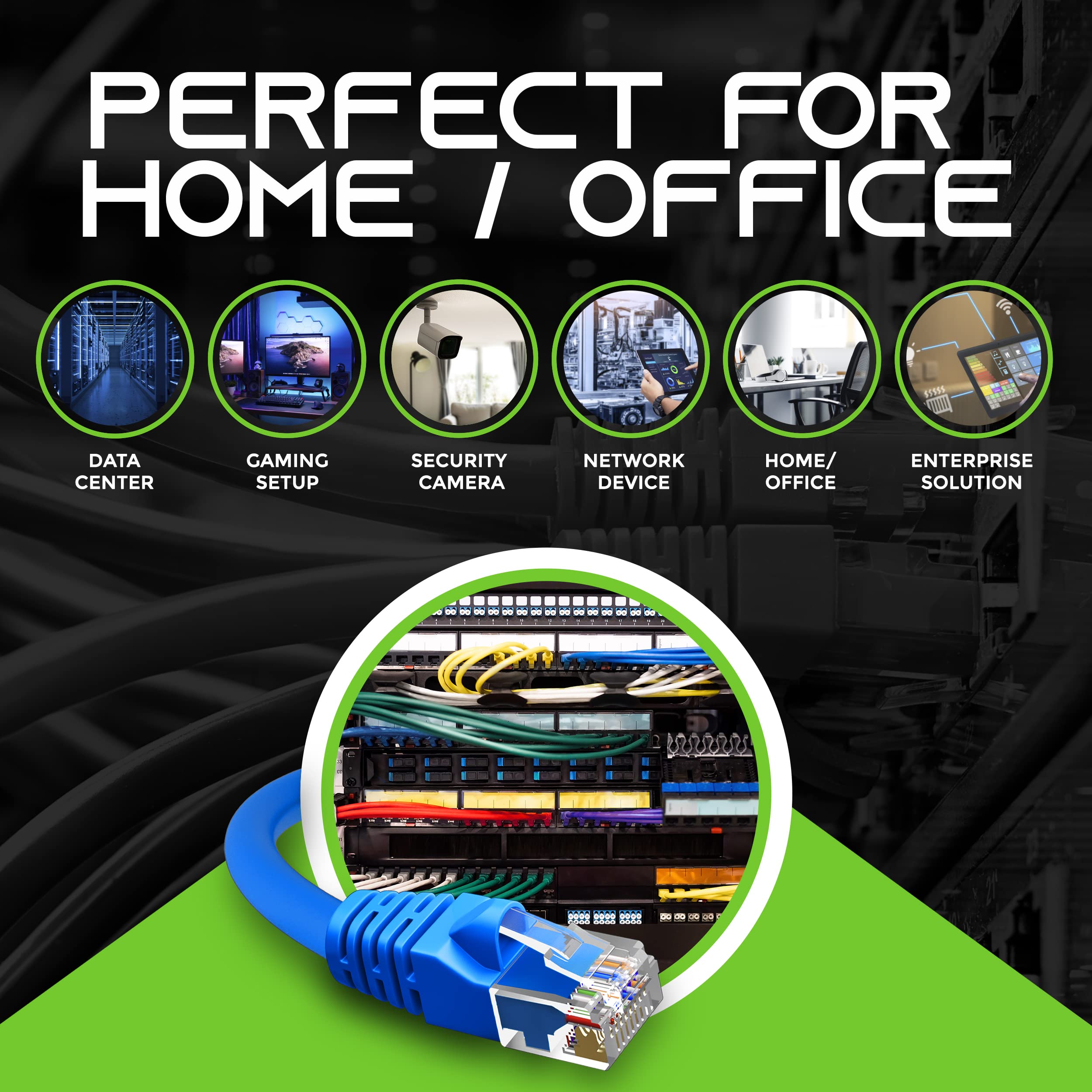 Foto 3 | Cable De Conexión Ethernet Gearit Cat5e De 3 Pies  24 Unidades  Azul - Venta Internacional.