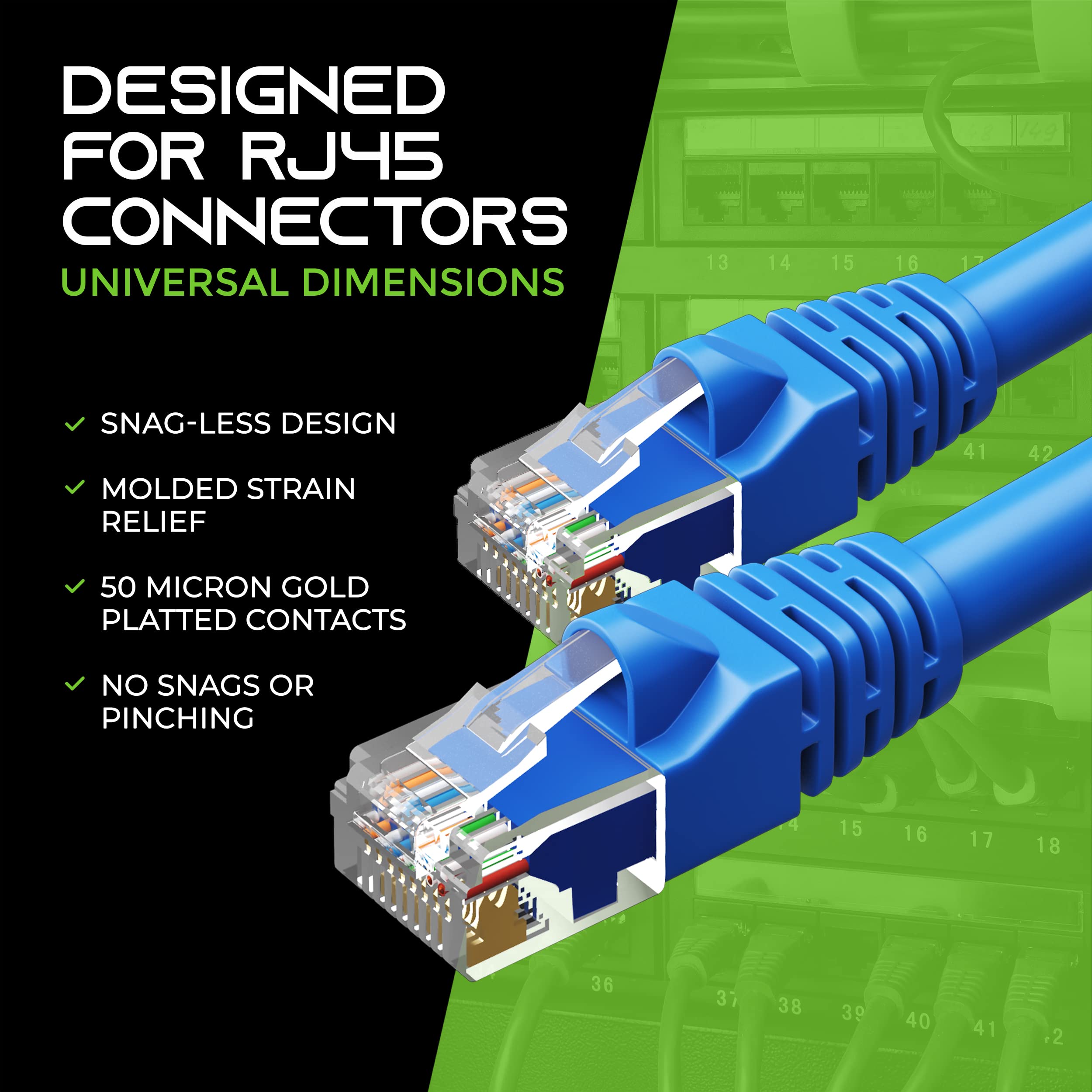 Foto 8 pulgar | Cable De Conexión Ethernet Gearit Cat5e De 3 Pies  24 Unidades  Azul - Venta Internacional.